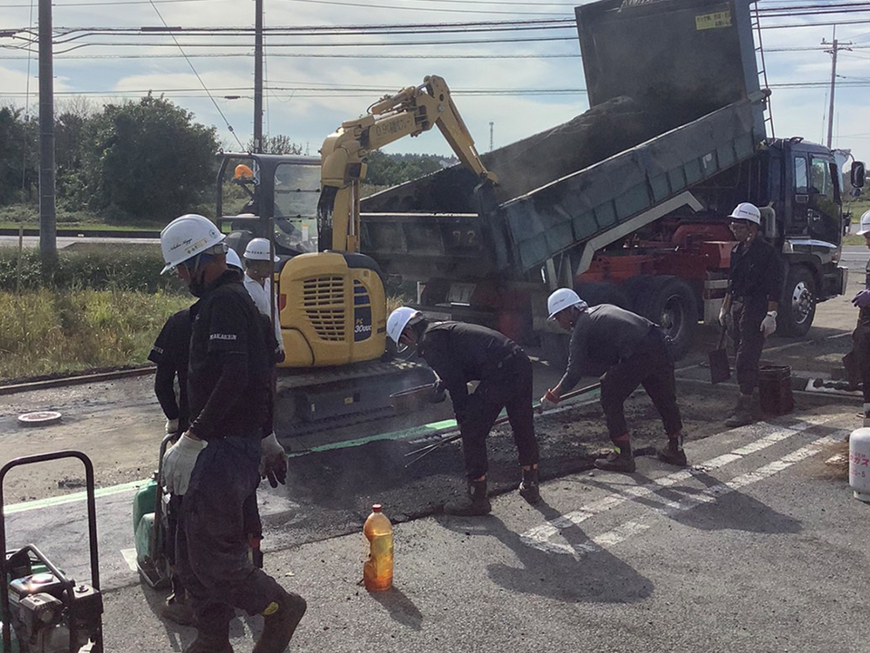 茨城県笠間市 道路舗装工事