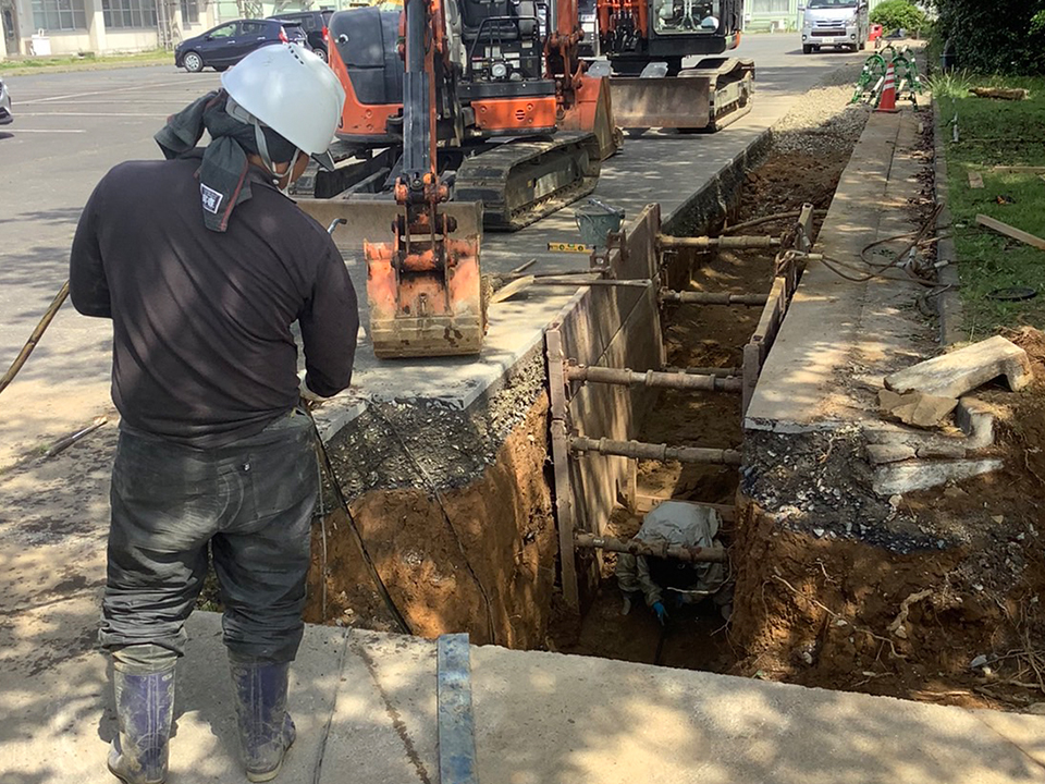 茨城県小美玉市 百里基地内 下水工事