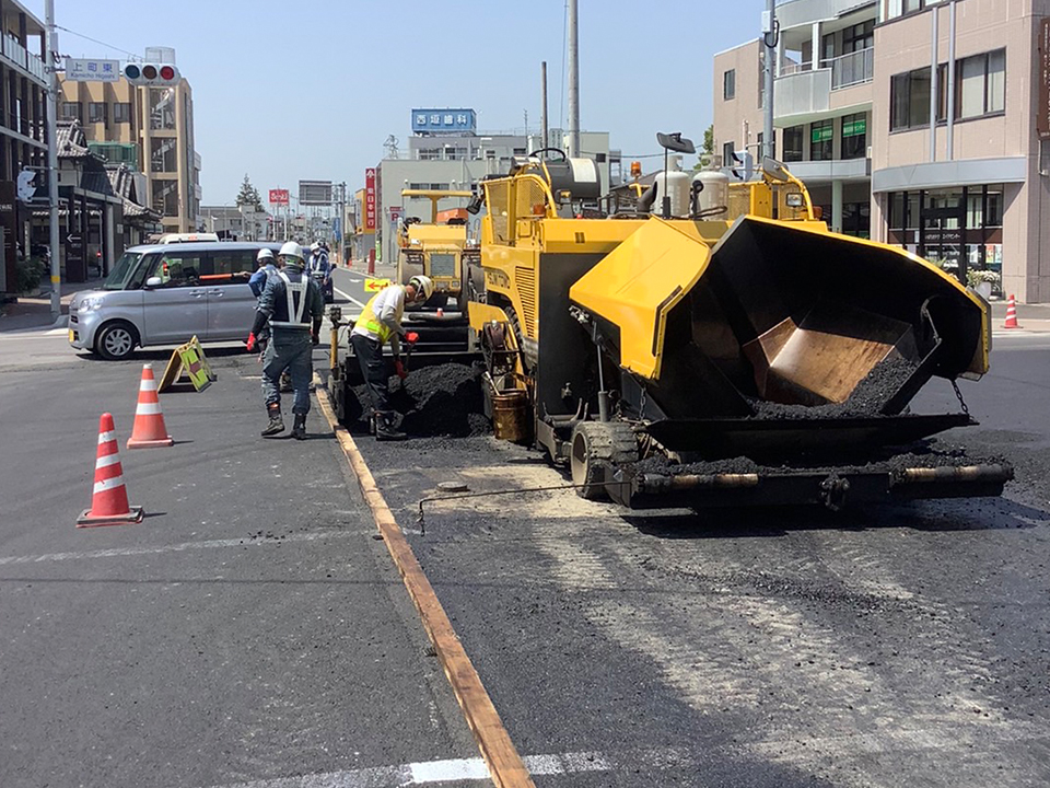 茨城県常陸大宮市 国道293号 道路舗装工事