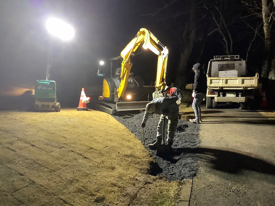 茨城県笠間市桜ノ宮GC 舗装/夜間工事